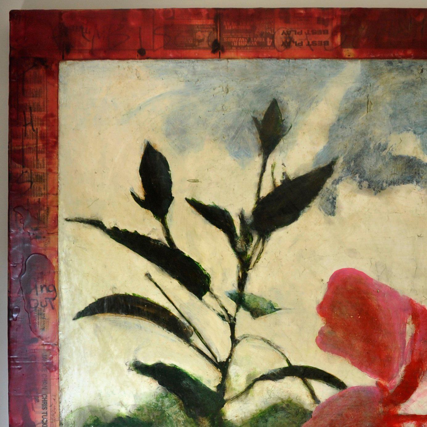 encaustic flowers