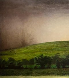 'A Black Cat Jumps to an Empty Tune, ' by Mark Gilmore, Oil Painting on Paper