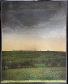 'I Might Have Been Mistaken/Tornado Landscape,' by Mark Gilmore, Oil on Paper