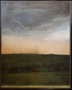 «I Might Have Been Mistaken/Tornado Landscape», de Mark Gilmore, óleo sobre papel