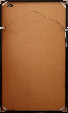 « Indigo » de Mark Gilmore ; œuvre encadrée, 32" x 18,5" ; huile et Prismacolor sur papier, 1998