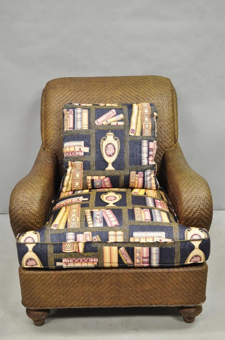 Mark Hampton Collection Hickory Chair Wicker Rattan Lounge Club 