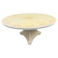 Table de salle à manger ronde peinte sur mesure Mark Hampton