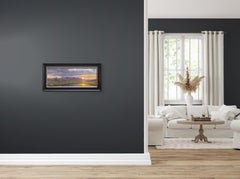 „Home and Dry“ – Öl-Landschaftsgemälde mit Sturmwolken und Sonnenuntergang 2024