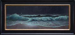 "Out Of The Blue" - Oil Seascape Nocturne With Crashing Waves, 2024