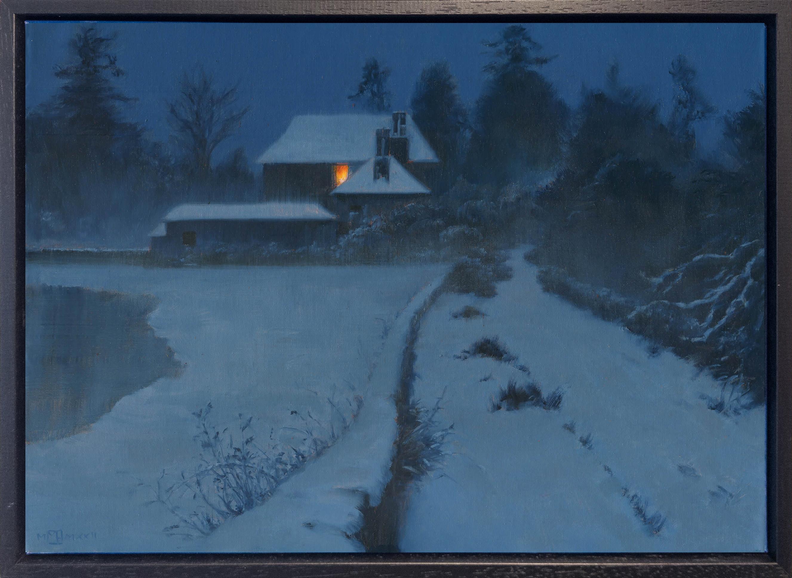 Rifugio, Pittura ad olio originale - Painting di Mark Harrison