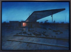 „Station Blue“ Original-Ölgemälde