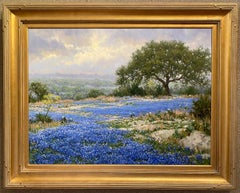 "SPRING VEIL" TEXAS HILL COUNTRY BLUEBONNET 30 X 40 IMAGE DATED 2000