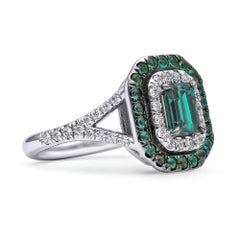 Mark Henry 1.30 Carat Natural Brazilian Alexandrite and Diamond Ring, 18 Karat