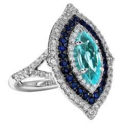 Mark Henry 1.52 ct. Paraiba, Sapphire, and Diamond Ring