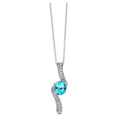 Mark Henry 1,62 Karat Paraiba Turmalin und Diamant Halskette