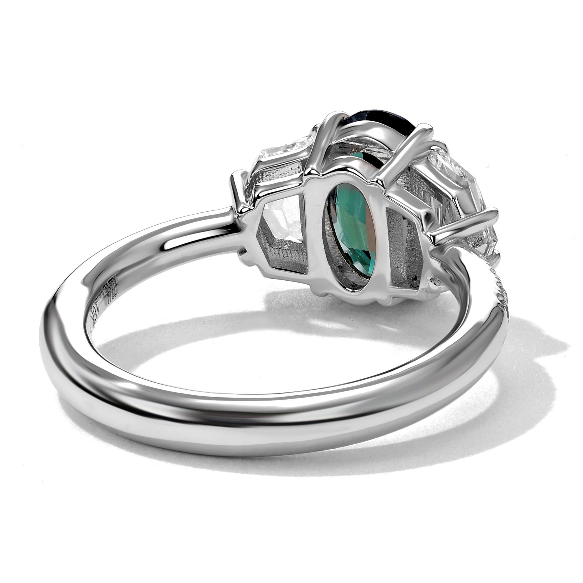 Oval Cut Mark Henry 1.76 ct. Alexandrite and Diamond Ring