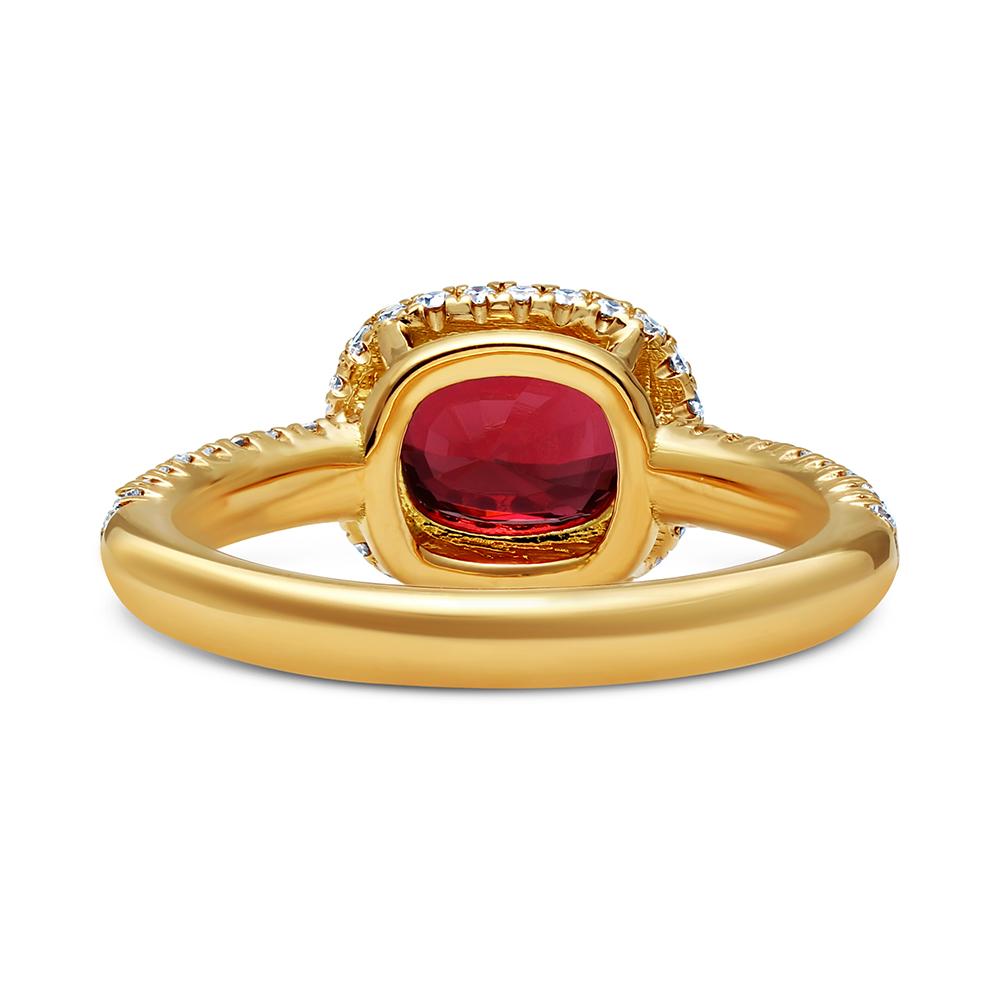 Contemporary Mark Henry 1.78 Carat Red Spinel and Diamond Cocktail Ring For Sale