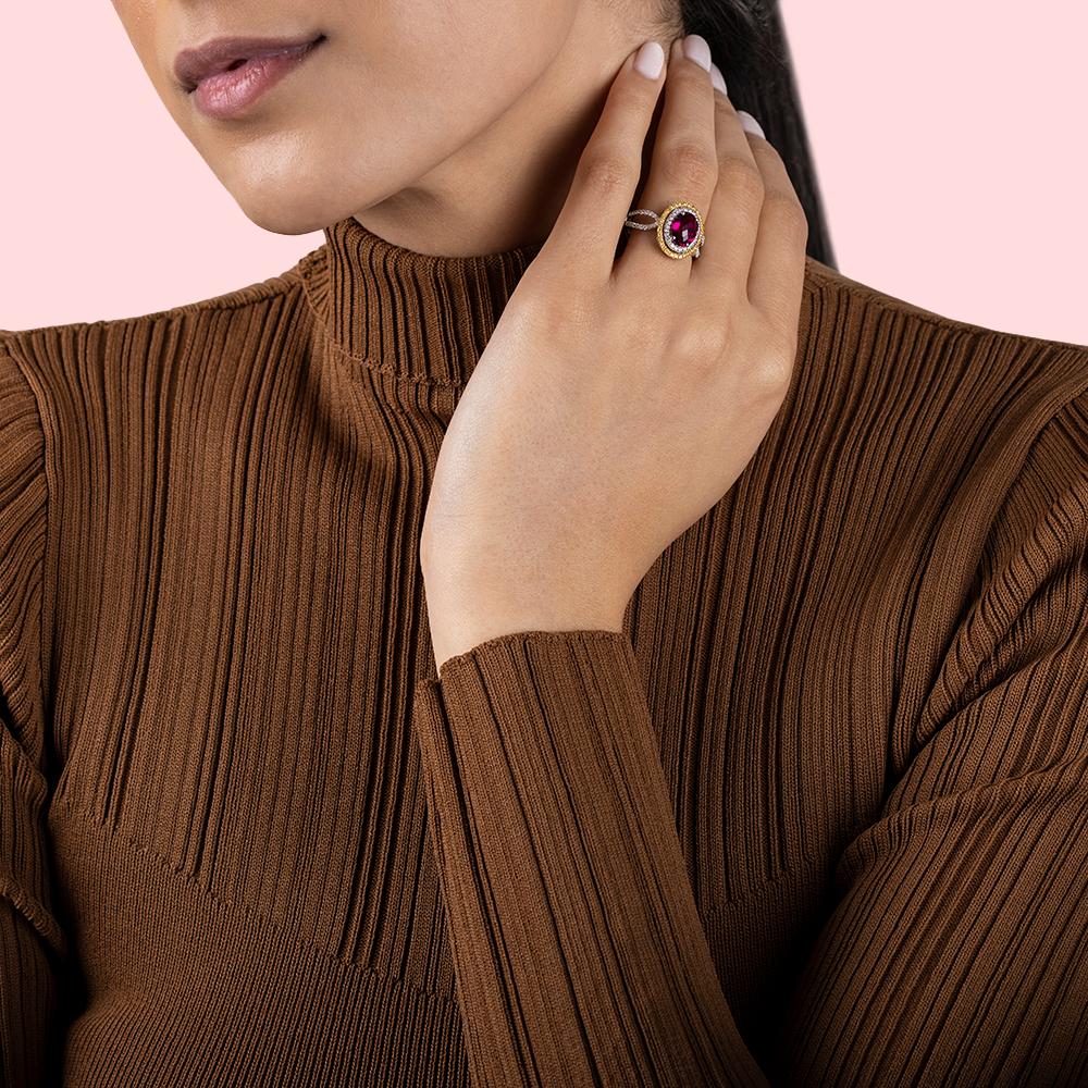 A member of the tourmaline family, Rubellite is desired for its nuances of red. From a mellow pink to the most vivid pigeon blood red, rubellite is not only a mesmerizingly dazzling gemstone but it makes for one of the most wearable gems as well.