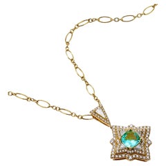 Mark Henry 1,83 ct. Ciondolo Paraiba e Diamante