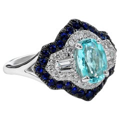 Mark Henry 1.84 ct. Paraiba, Sapphire, and Diamond Cocktail Ring