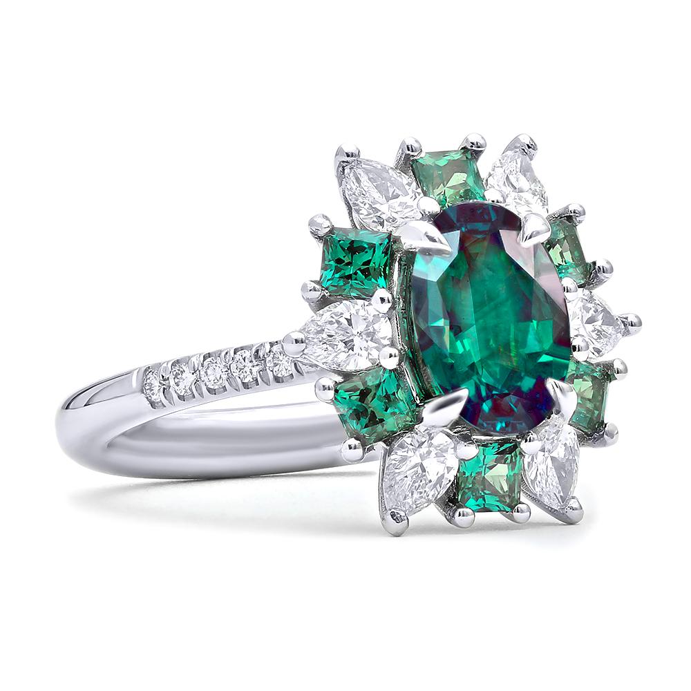 This one of a kind marvel is a one of one in existence. Alexandrite at sizes greater 1 carat are rarely found across all geographic sources to begin with, but 1 carat stones from Brazil are even rarer. This stone is a true rarity and exhibits a