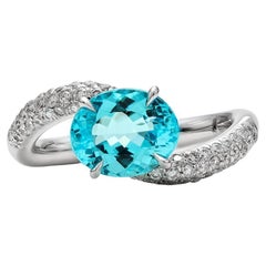 Mark Henry 2.31 Karat Paraiba Turmalin und Diamant Cocktail Ring