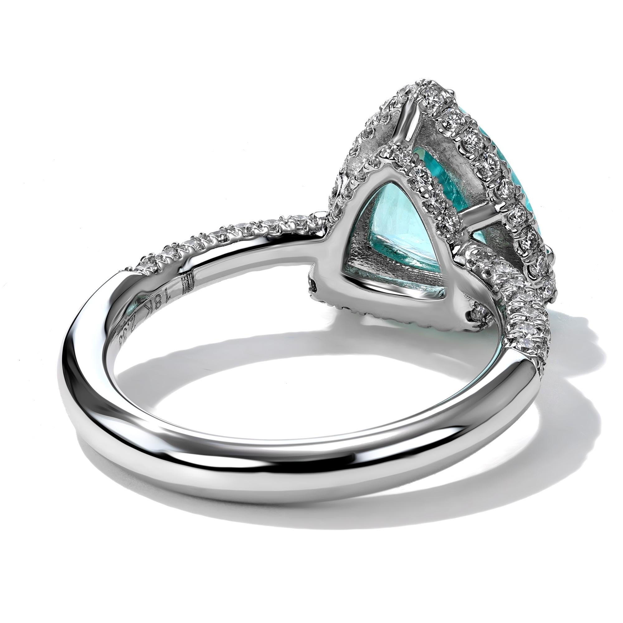 Trillion Cut Mark Henry 2.33 ct. Paraiba Ring