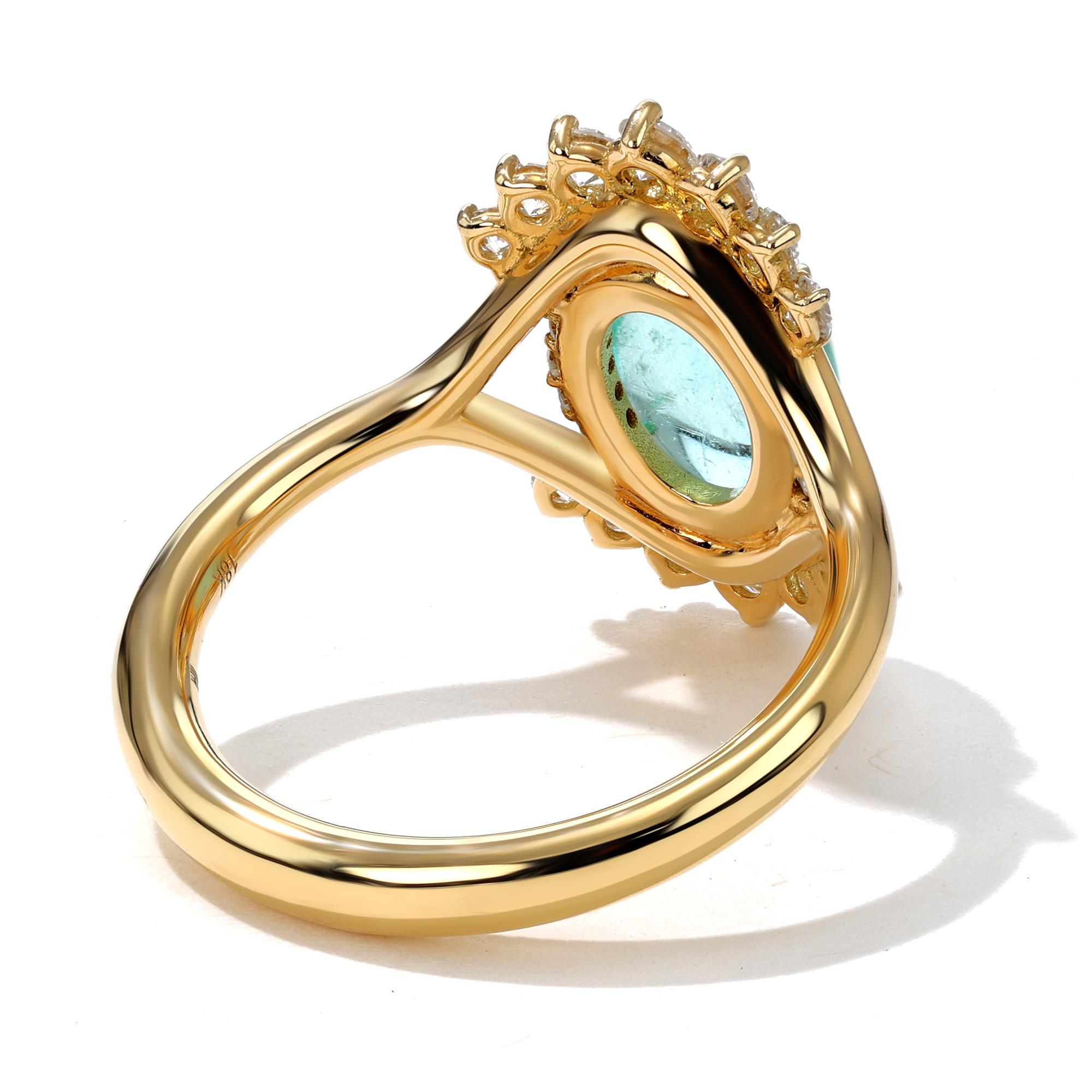 Oval Cut Mark Henry 2.43 ct. Paraiba Ring For Sale