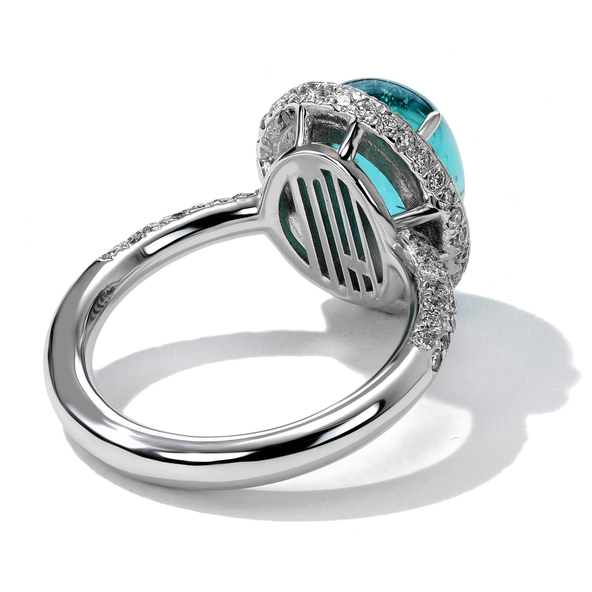 Metal: 18kt Gold
Paraiba Weight: 6.80 ct.
Round Diamond Weight: 0.71 ct.
*Paraiba is Mozambique Origin

Mark Henry only selects breathtaking Paraiba that exhibit electrifying hues that range from green to blue

Paraíba tourmaline has often been