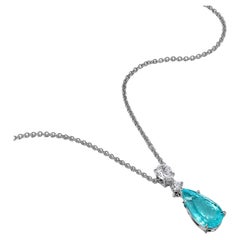 Mark Henry 7,84 ct. Ciondolo Paraiba e Diamante