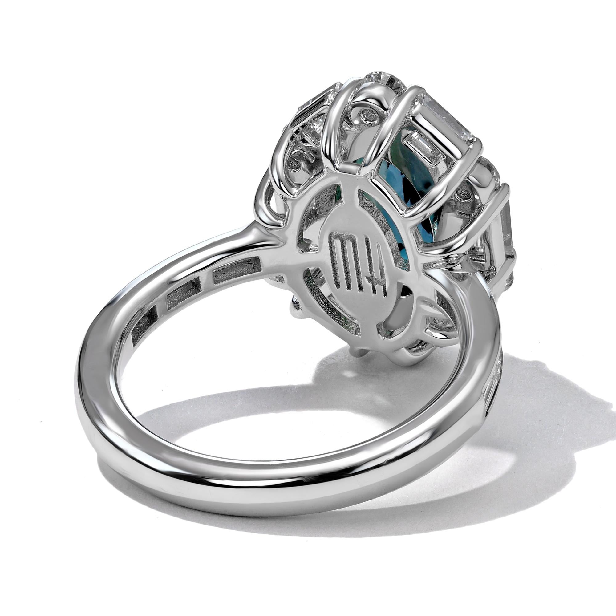 Oval Cut Mark Henry AGL Certified 4.27 ct. Alexandrite Ring