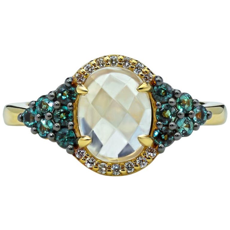 Mark Henry Natural Brazilian Alexandrite, Moonstone and Diamond