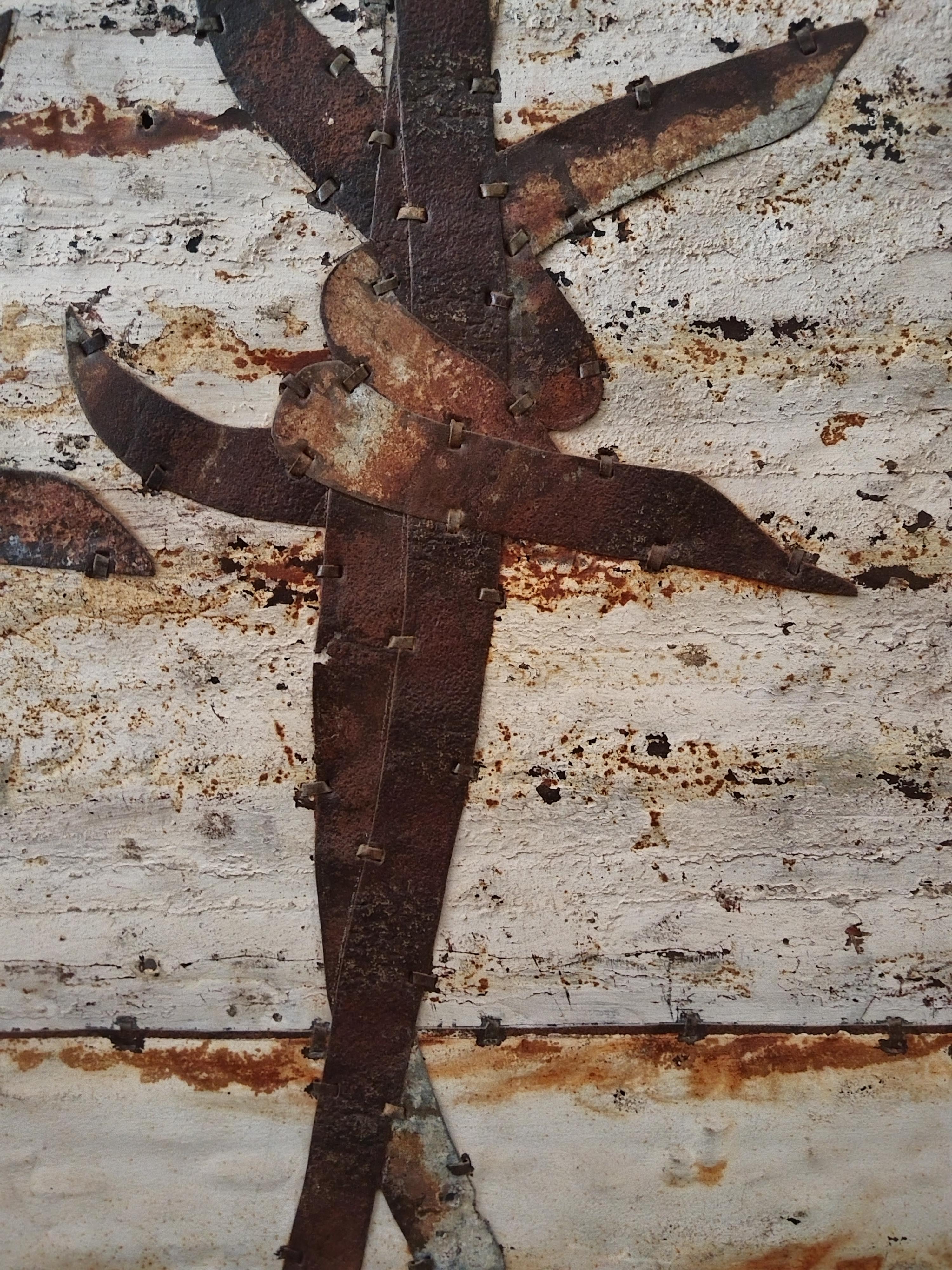 Abstract Figurative Rusted Metal Composition 