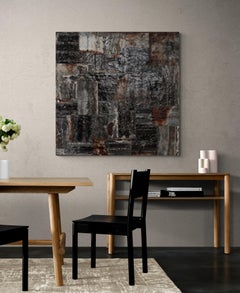 Métal abstrait « Square » (square noir)