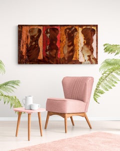 Große abstrakte Metallkomposition „Four Torsos: Studie 4“