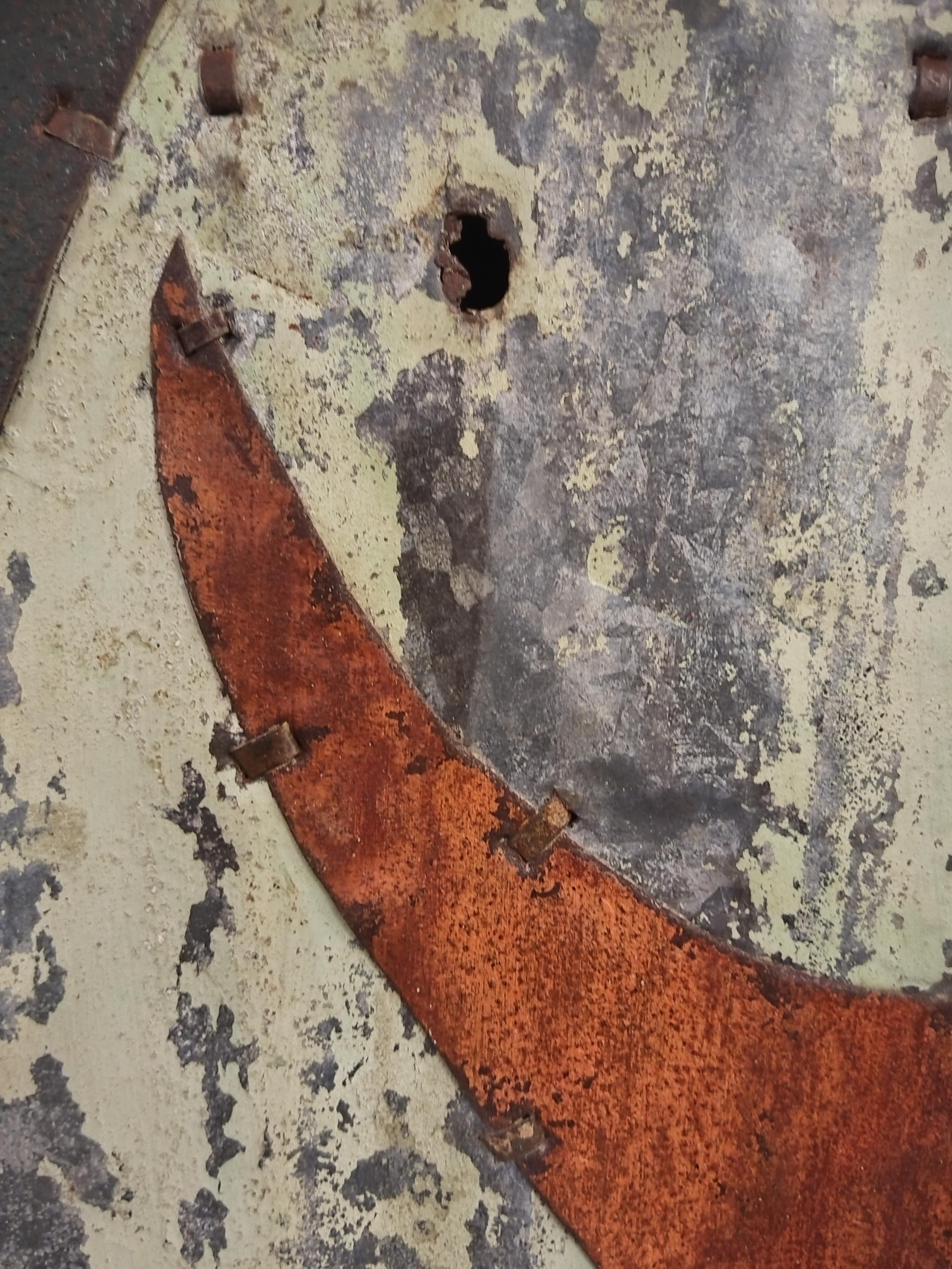 Large Abstract Rusted Metal Composition 