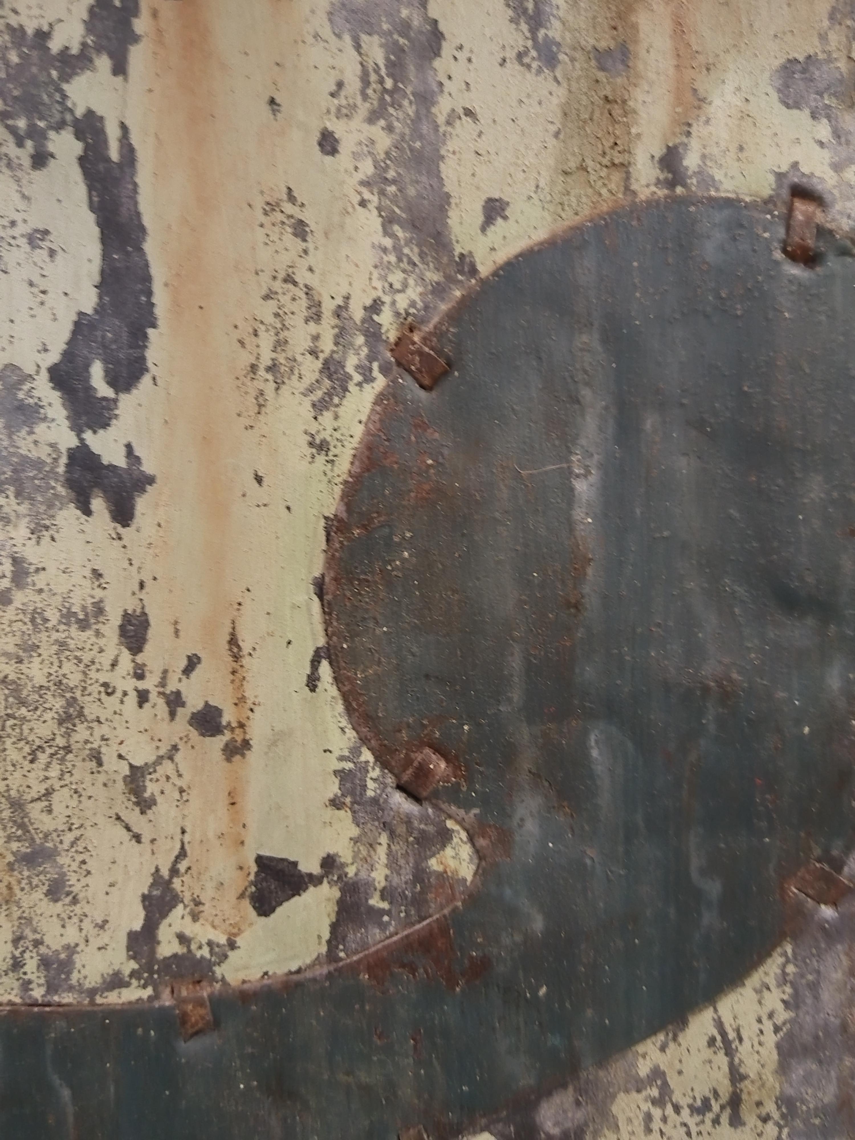 Large Abstract Rusted Metal Composition 