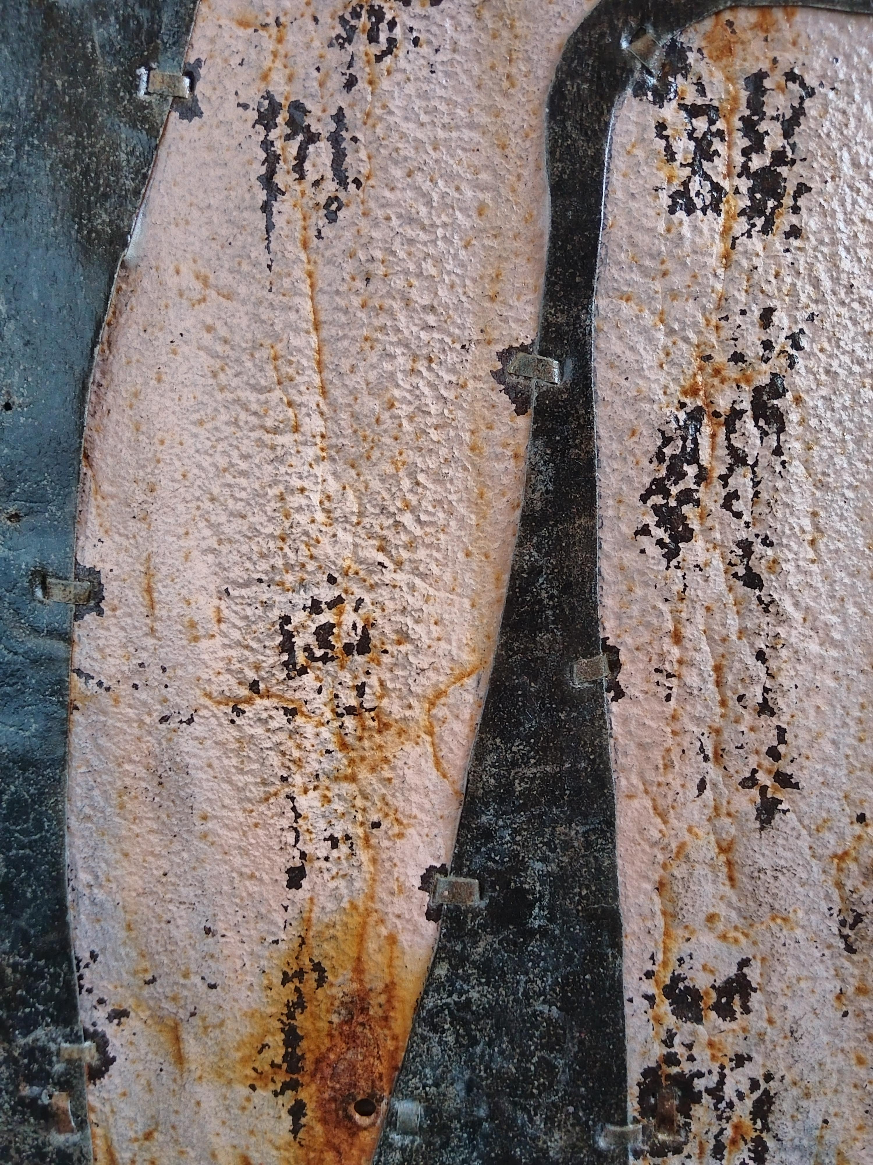 Large Abstract Rusted Metal Composition 