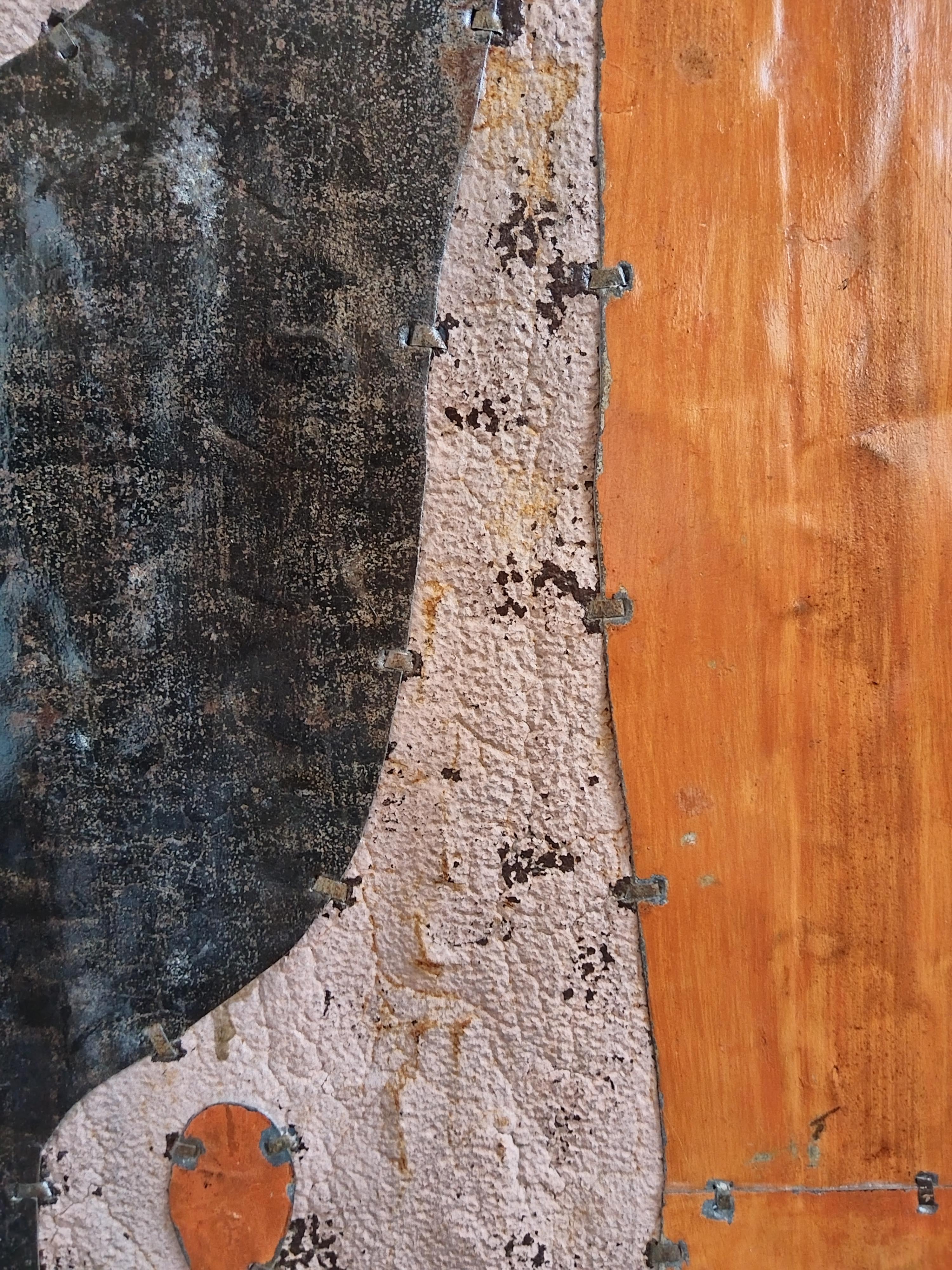 Large Abstract Rusted Metal Composition 