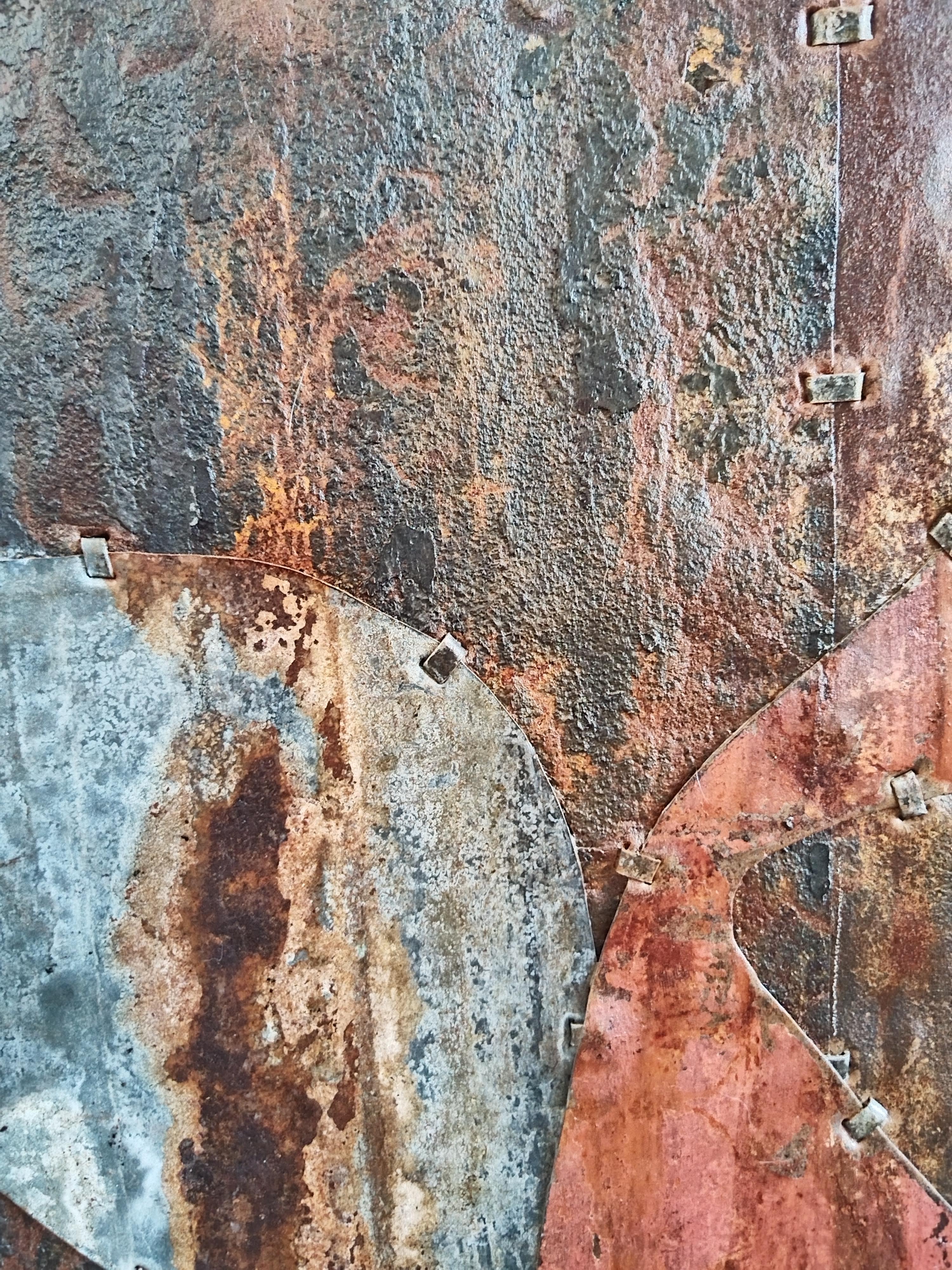 Large Abstract Rusted Metal Composition 