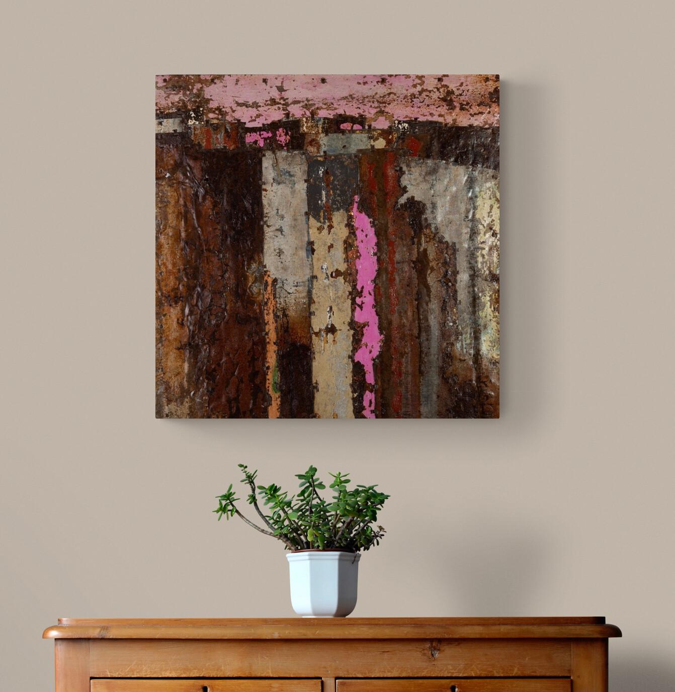 Metall-Landschaftskomposition „Fences Study 17“ – Painting von Mark Hilltout