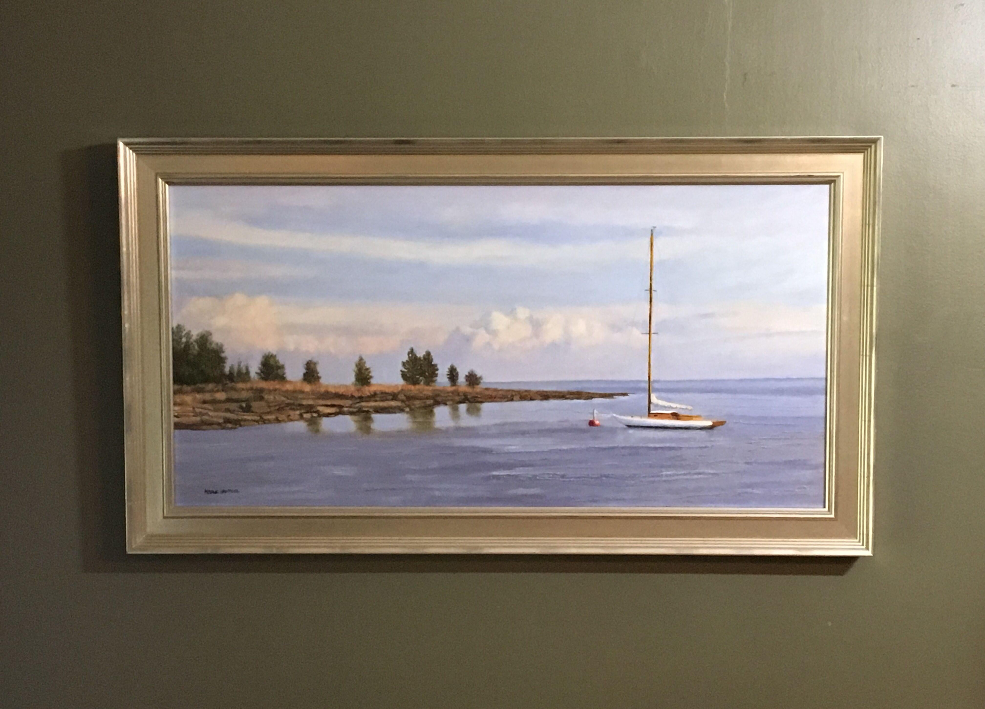La calma prima della tempesta, Pittura, Olio su tela in vendita 1