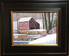 Dixon Farm Mill in Winter, Painting, Oil on Canvas