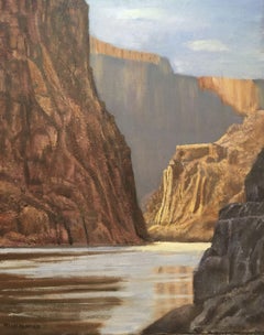 Peinture à l'huile sur toile, fleuve du Grand Canyon Colorado