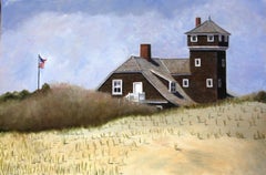 Life Saving Station on Sandy Hook, Painting, Oil on Canvas