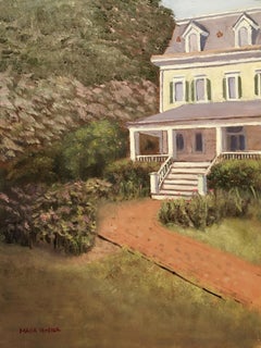 Presby Gardens Walthers Home (Plein Air), peinture, huile sur panneau de MDF