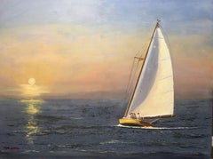 Racing Home, Painting, Oil on Canvas