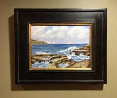 Rocky Shore, Painting, Oil on MDF Panel