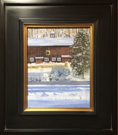 Winter in the Valley, Painting, Oil on MDF Panel