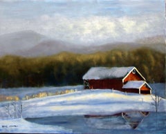 Winter Pond, Painting, Oil on Canvas