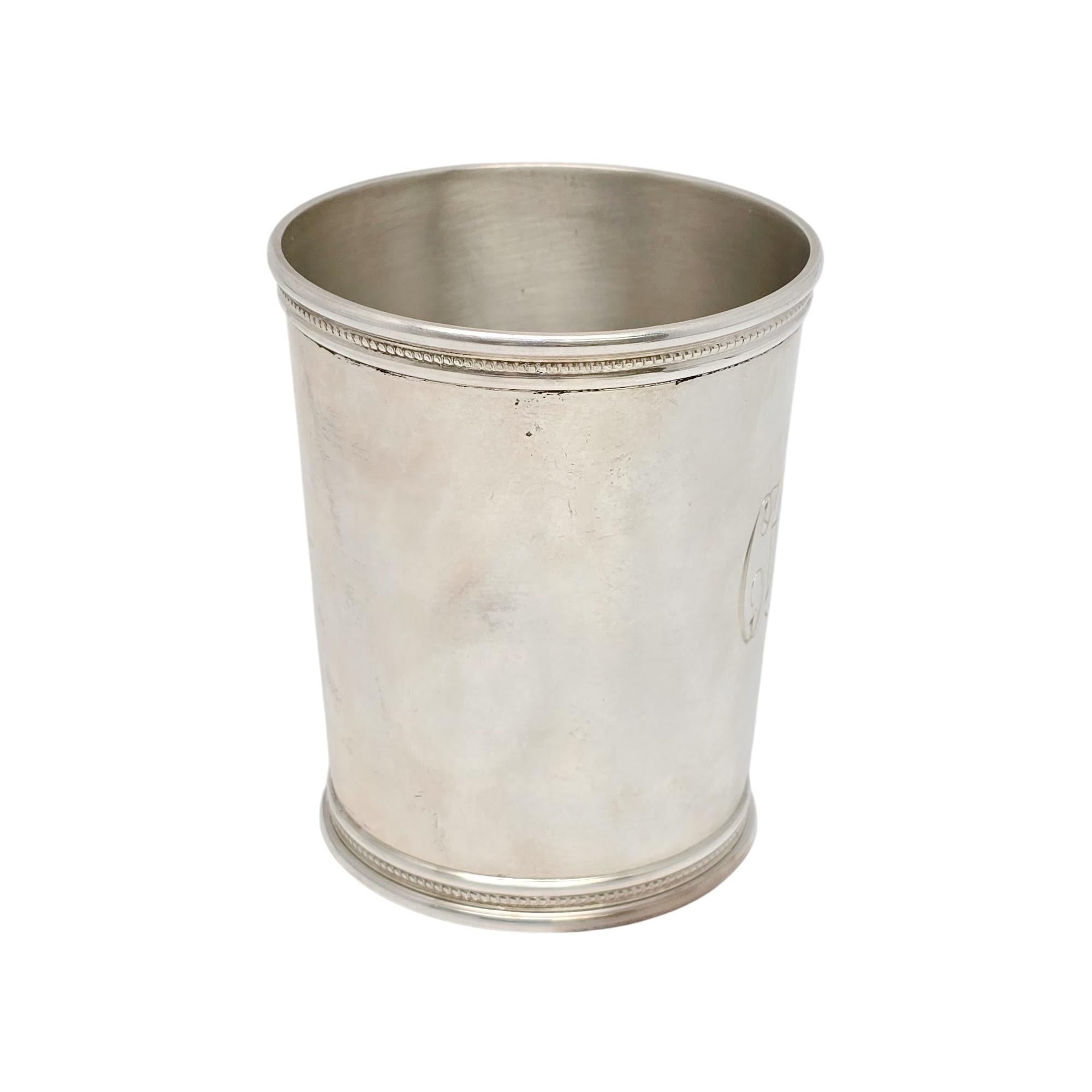 da uomo o donna Mark J. Scearce in argento Sterling Gerald R Ford Mint Julep Cup w/Monogram #21026 in vendita