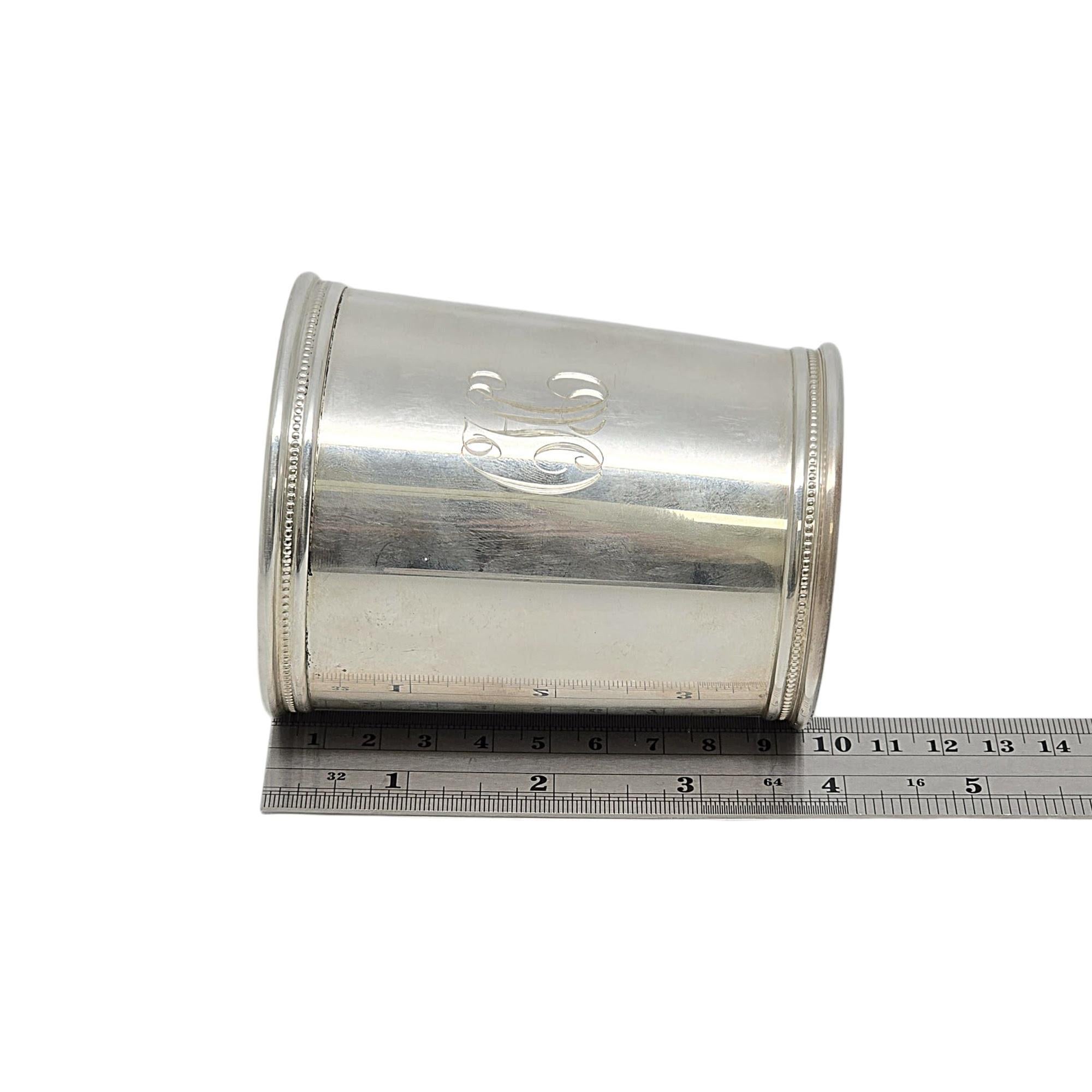 Mark J. Scearce in argento Sterling Gerald R Ford Mint Julep Cup w/Monogram #21026 in vendita 5