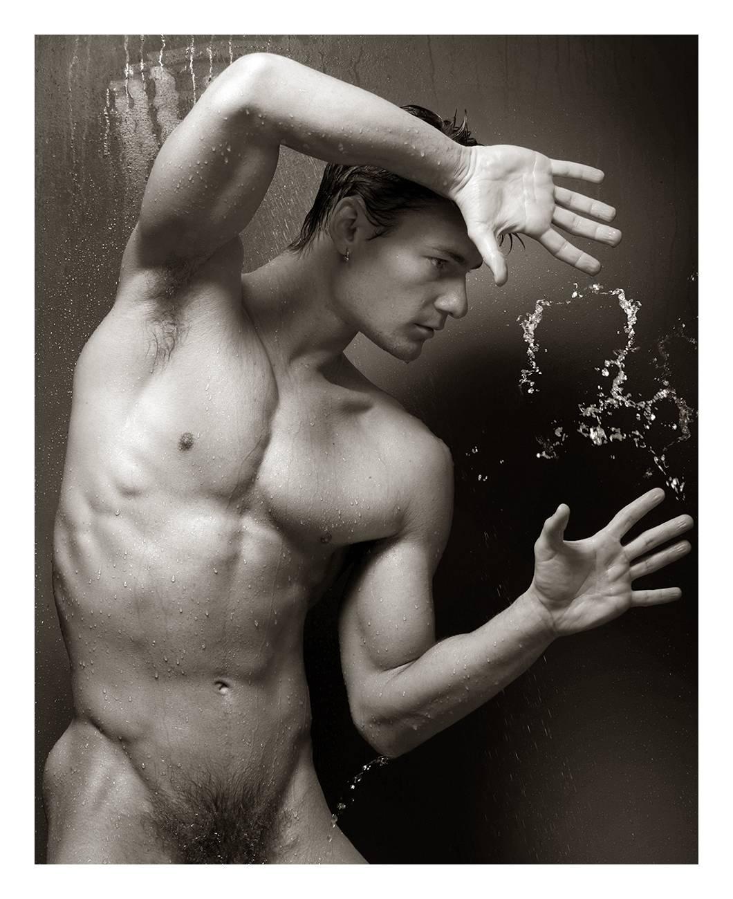 Traditional photographic techniques mixed with digital manipulation work to create slightly surreal male nudes for the prints in Jenkins' Liquid series. 

“I don't think of myself as a spontaneous photographer who captures the moment. I prefer to