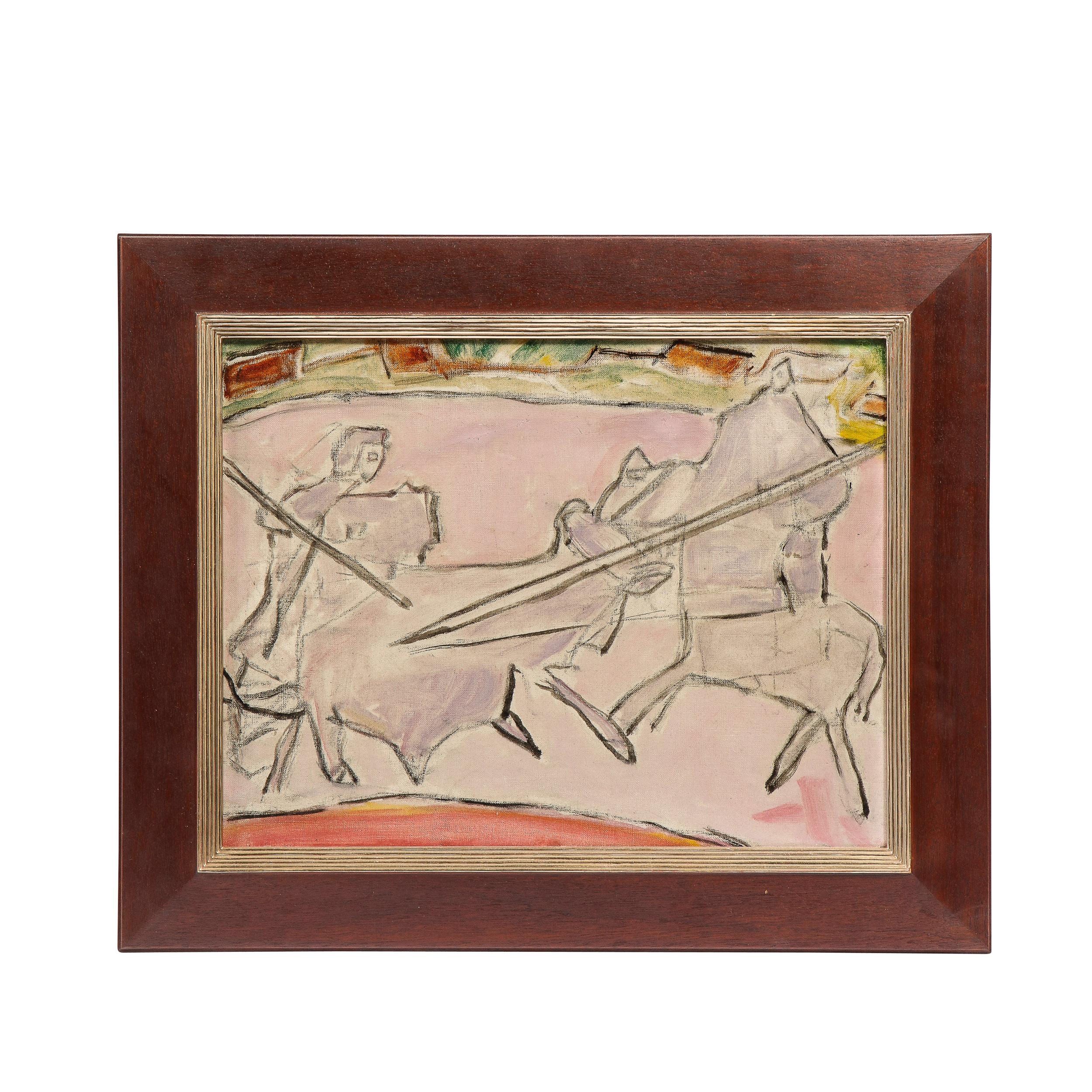 Mark Joshua Epstein Figurative Painting - "The Bull Fight"